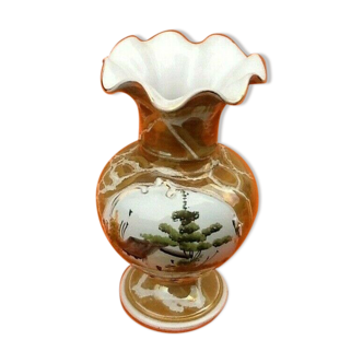 Baluster vase on foot-shower Ceramic decoration house in undergrowth