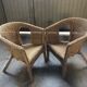Chaises fauteuils rotin vintage années 70