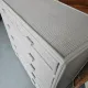 Vintage grey wood and rattan chest of drawers