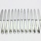 Set of 24 plain silver knives