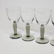 6 verres à vin vintage Bormioli Rocco en cristal gris strié