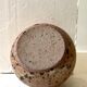 Pyrite stone flower holder signed – brutalist handmade ceramic 1970