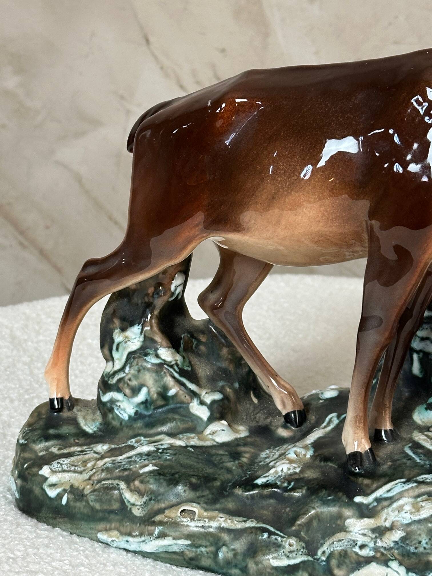 Ceramic Chamois Statue