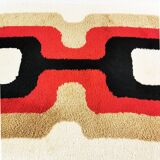 Tapis géométrique Space Age, Allemagne, années 1970