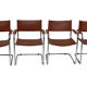 Set of 4 Bauhaus cantilever chairs cognac leather and chrome Design