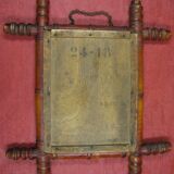 Vintage bamboo mirror 40x35cm