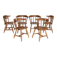 Suite de 6 chaises Western en chêne clair – 60’s.