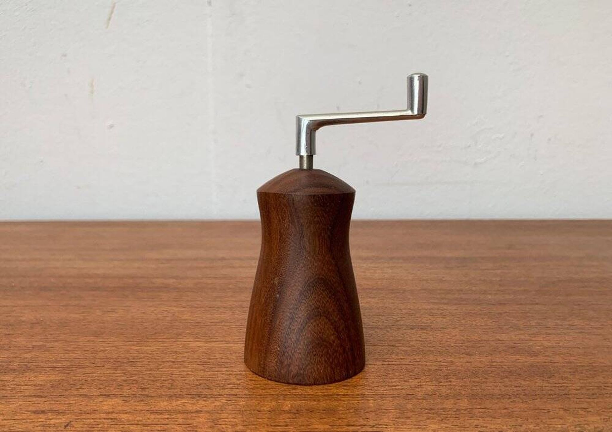 Mid-century teak pepper mill by Pede, 1960s.