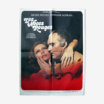 Original movie poster "The Red Wedding" Chabrol, Piccoli, Audran