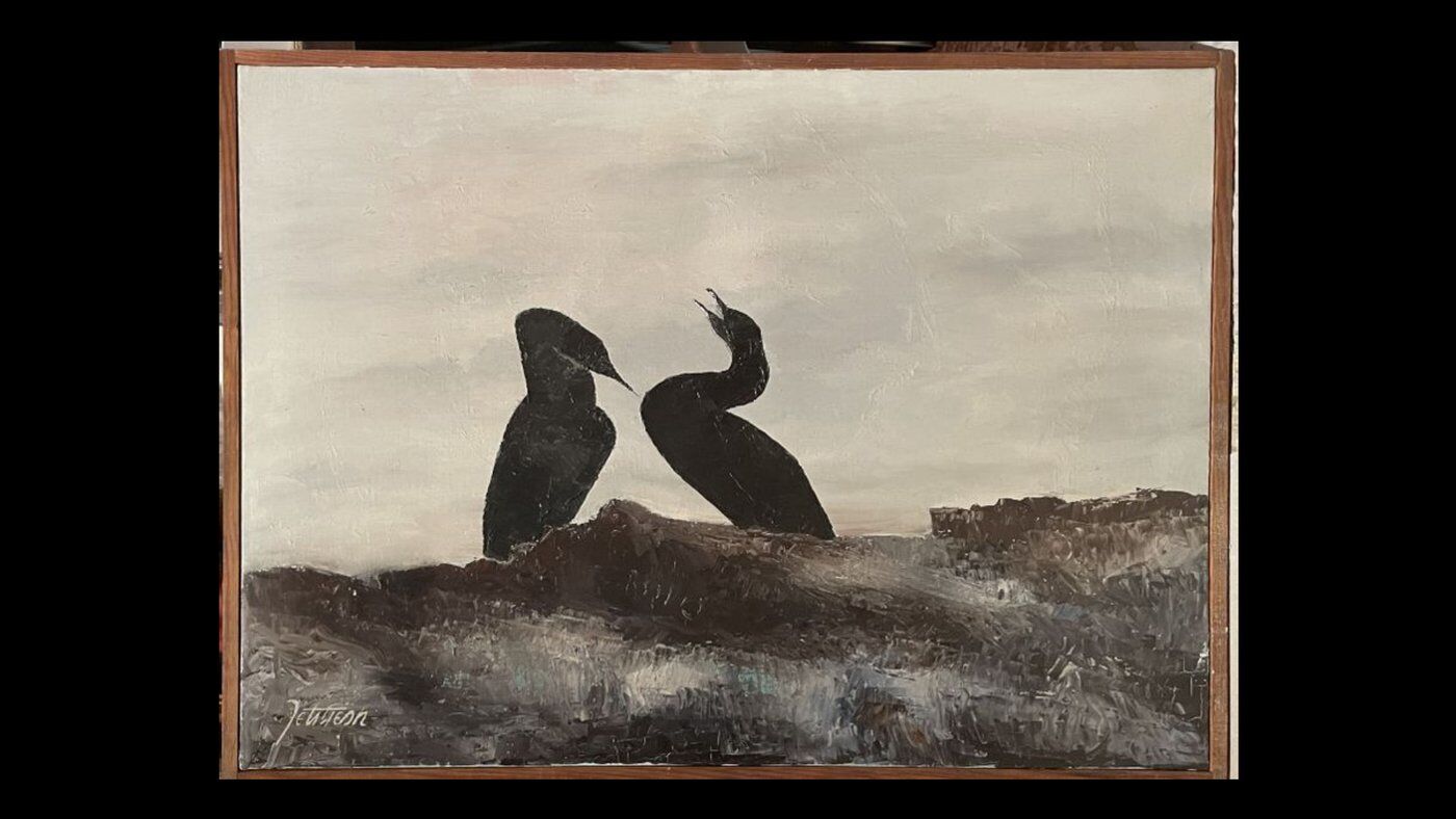 Painting les cormorans by petitjean