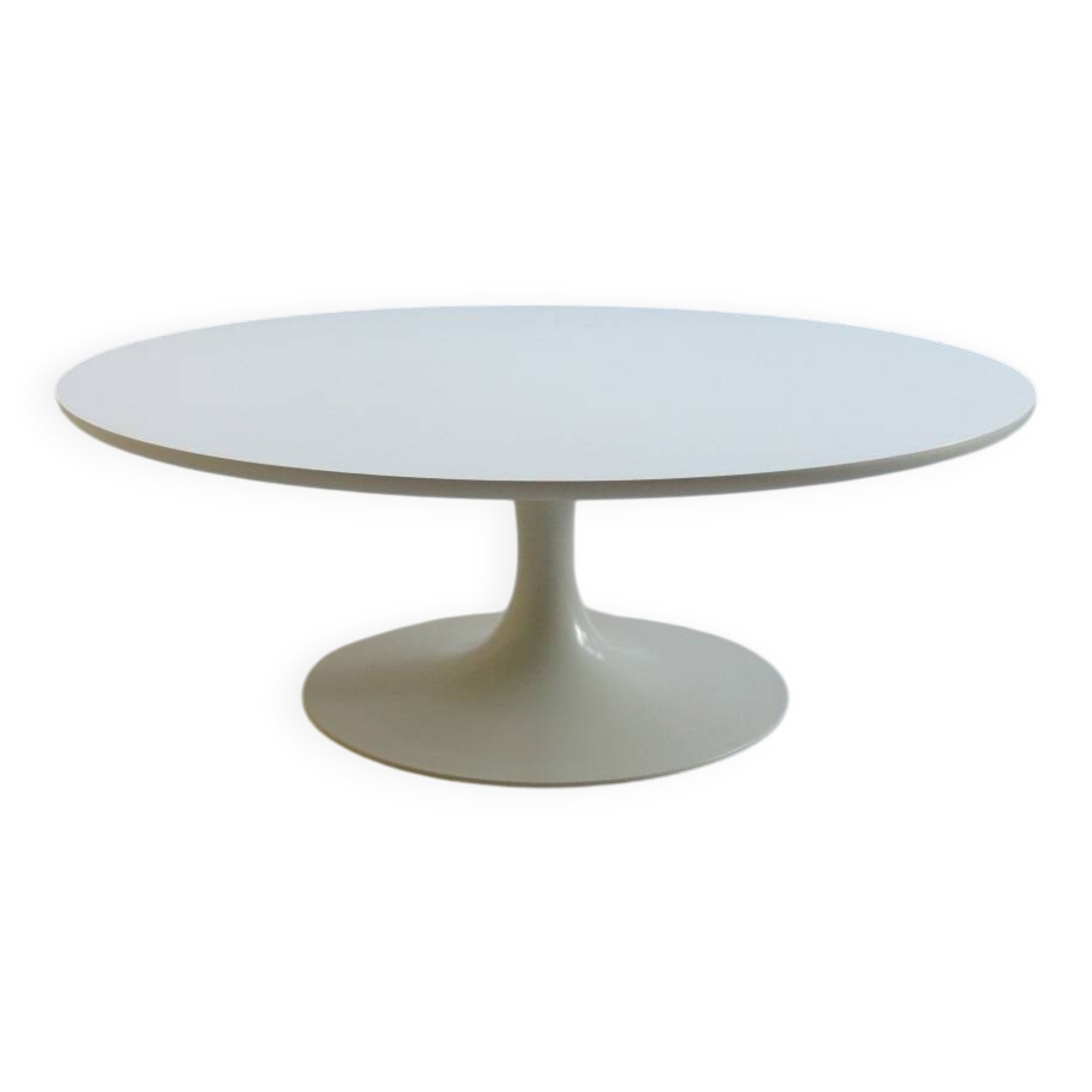 1960s White Tulip Coffee Table by Maurice Burke for Arkana 105cm
