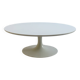 1960s White Tulip Coffee Table by Maurice Burke for Arkana 105cm