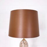 Lamp 'ostrich egg' in travertine