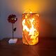 Suspension, nomadic fabric lampshade in vintage yellow floral.