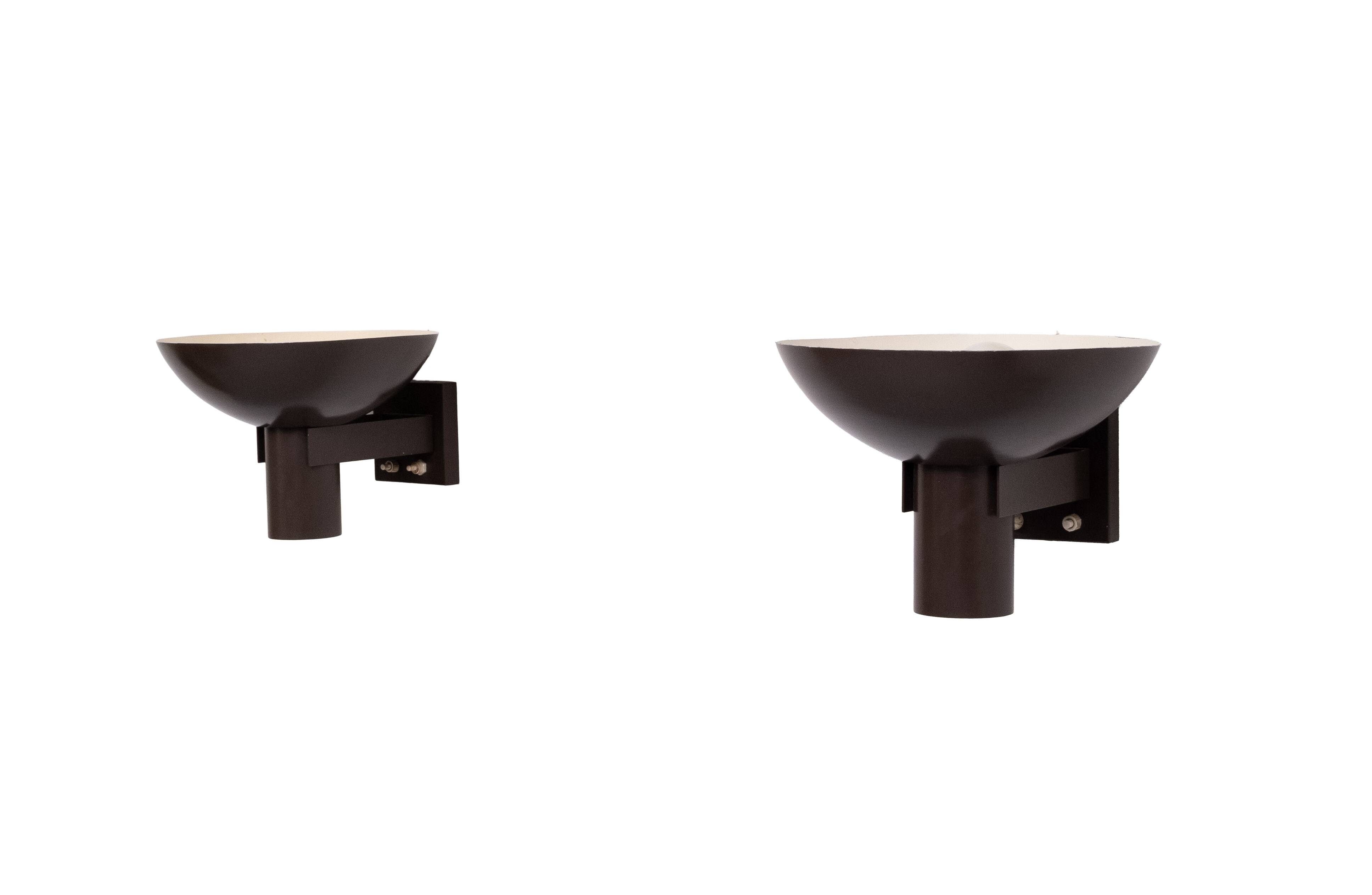 Pair philips nd60d diablo wall lamps 1960s holland