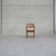Dutch solid oak mid-century armchair