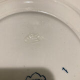 Set of earthenware plates of Longwy Fismes late nineteenth