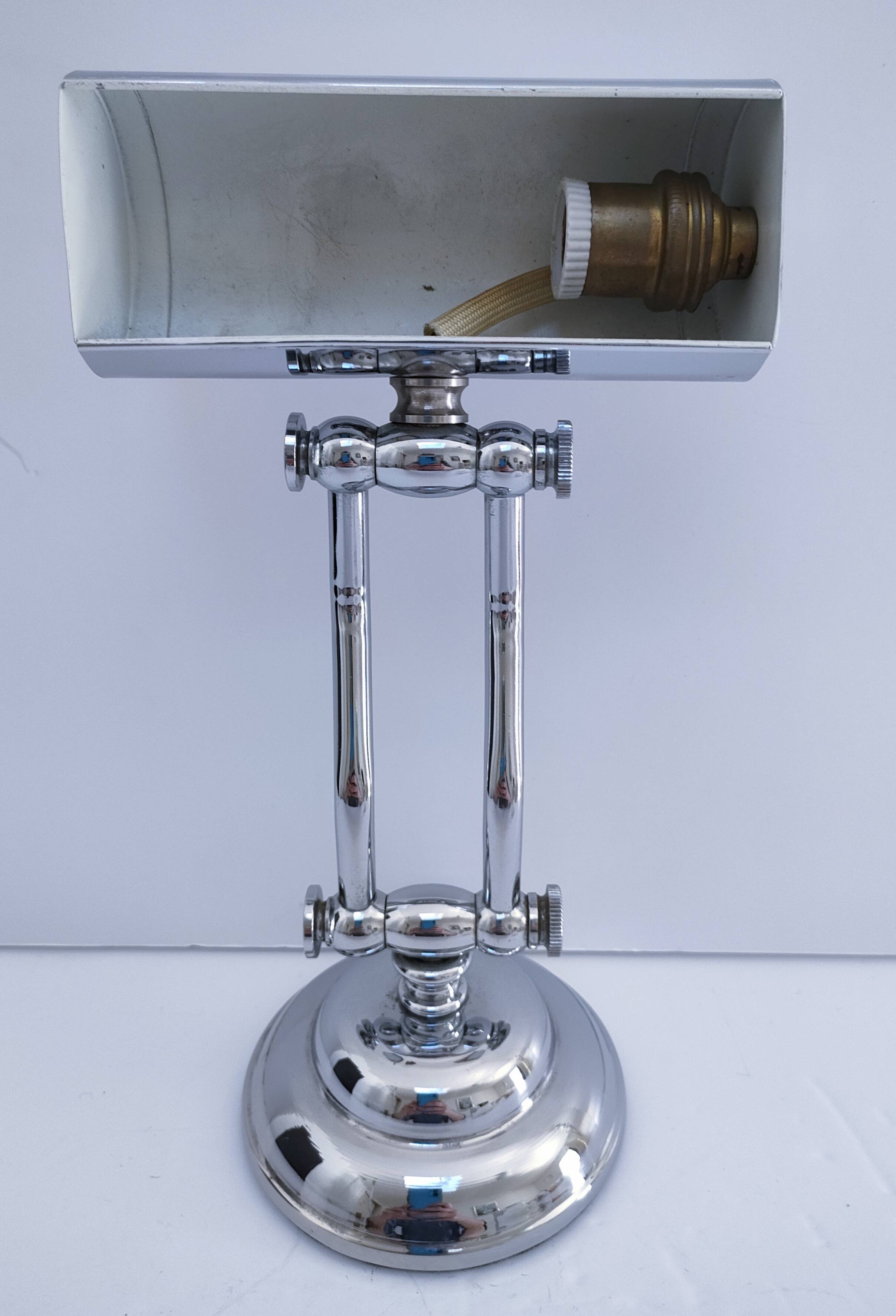 Vintage articulated chrome lamp