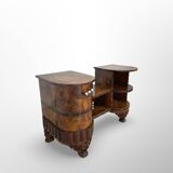 Italian art deco walnut console table, 1930s.