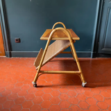 Rattan display trolley