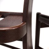 Set of 3 Allmilmö brutalist dining chairs oak, 1980