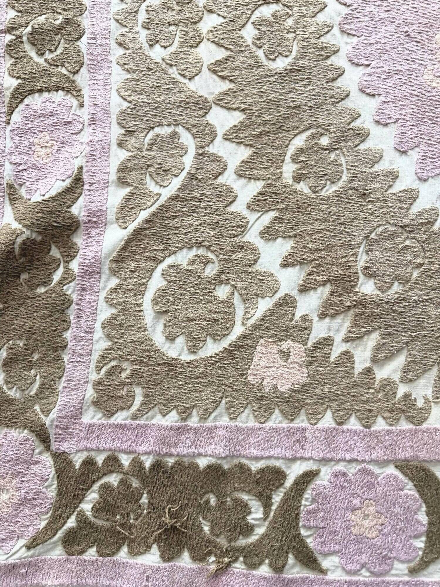 Vintage hand-embroidered tablecloth 145x159 cm