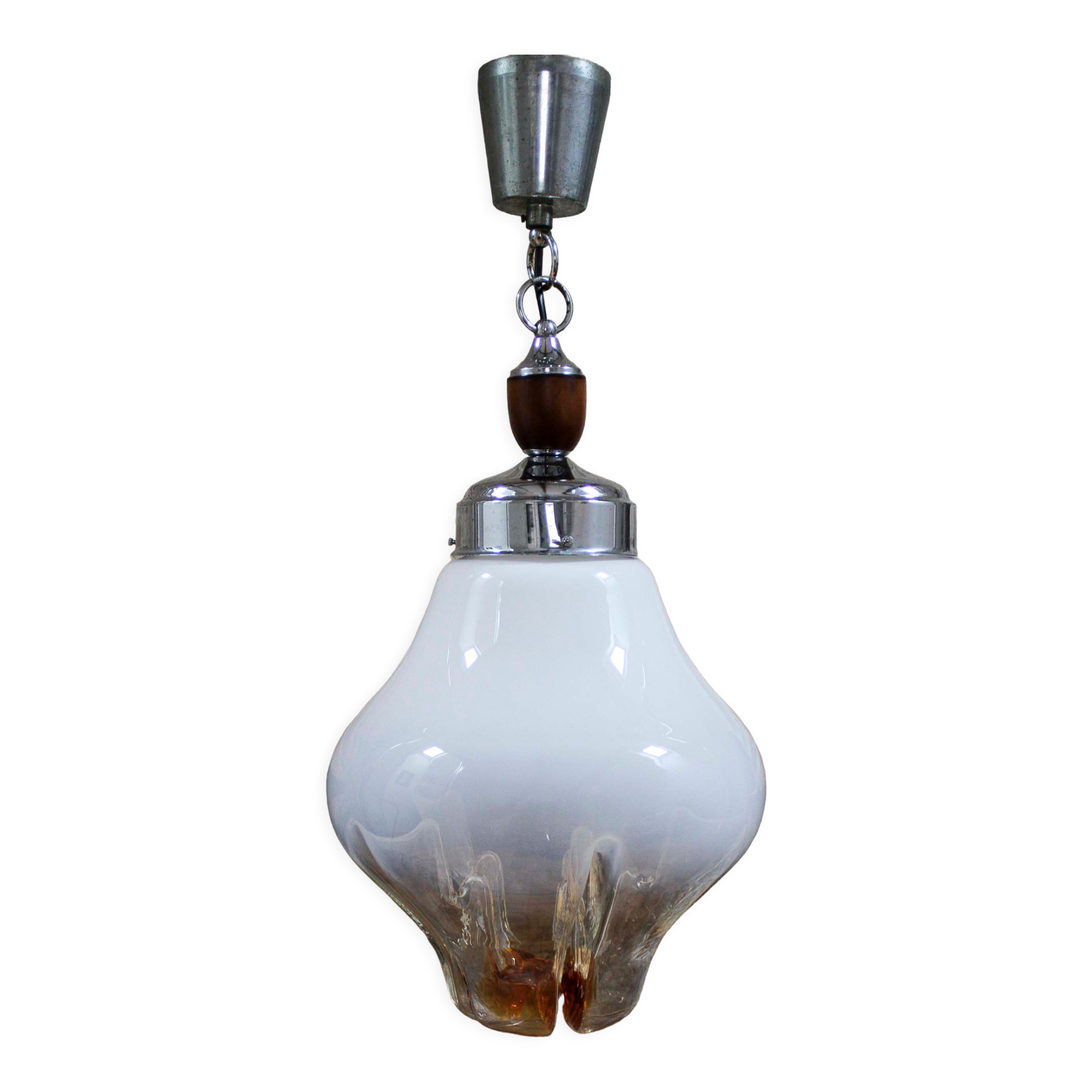 Mazzega glass pendant lamp 70s
