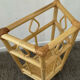 Vintage rattan umbrella holder 70s