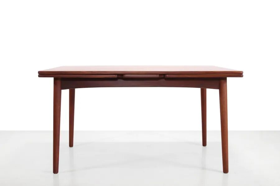 Vintage teak rectangular extendable dining table