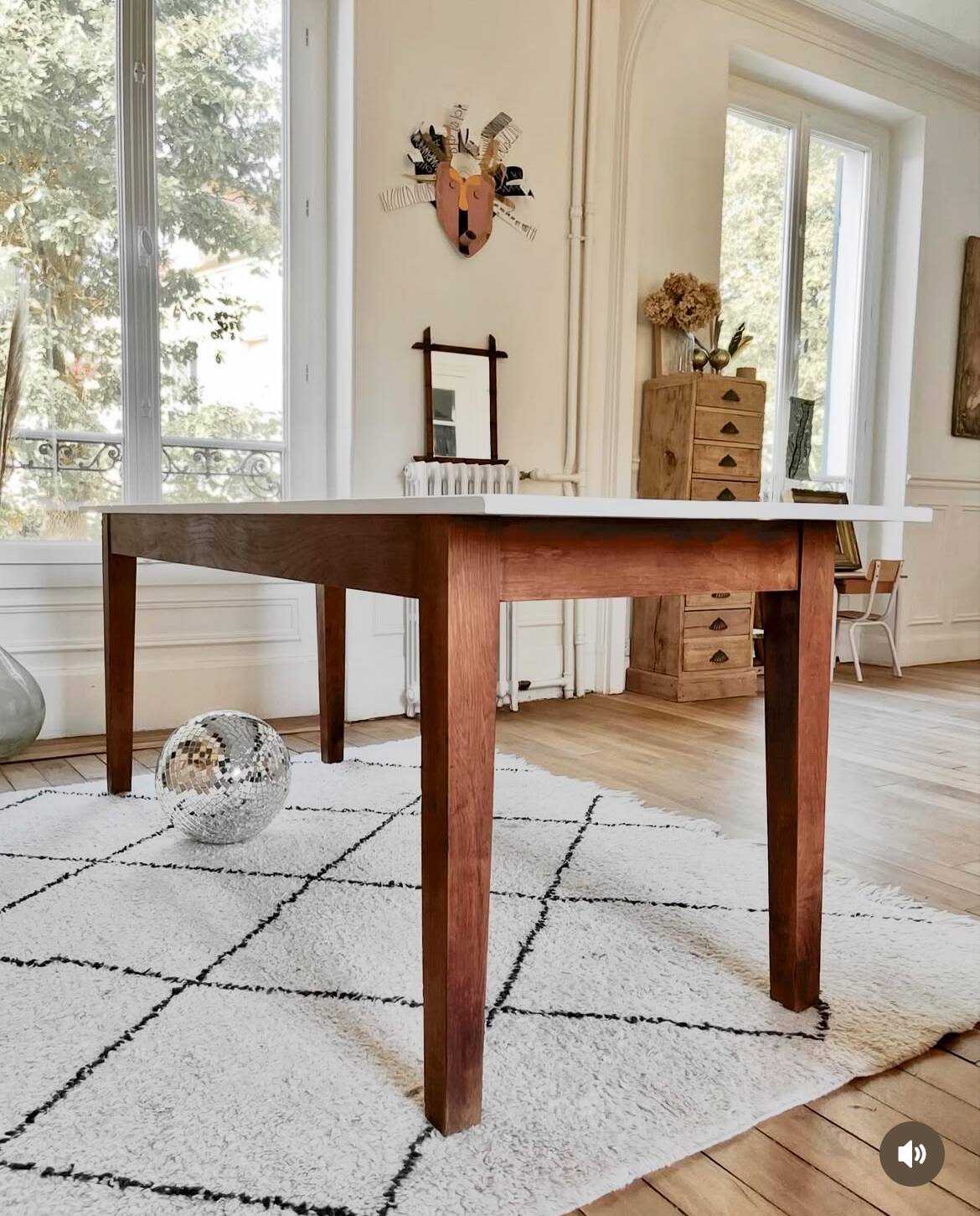 Table de repas vintage
