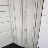 19th century curved corner cupboard in patinated oak