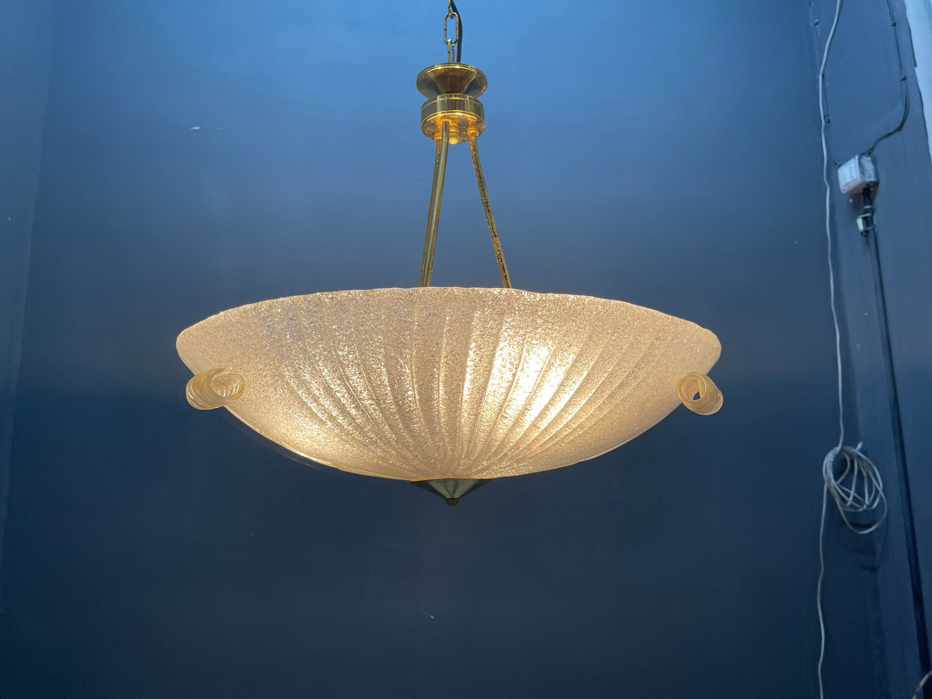 Large Murano Glass Pendant Light, Italy, 1970s