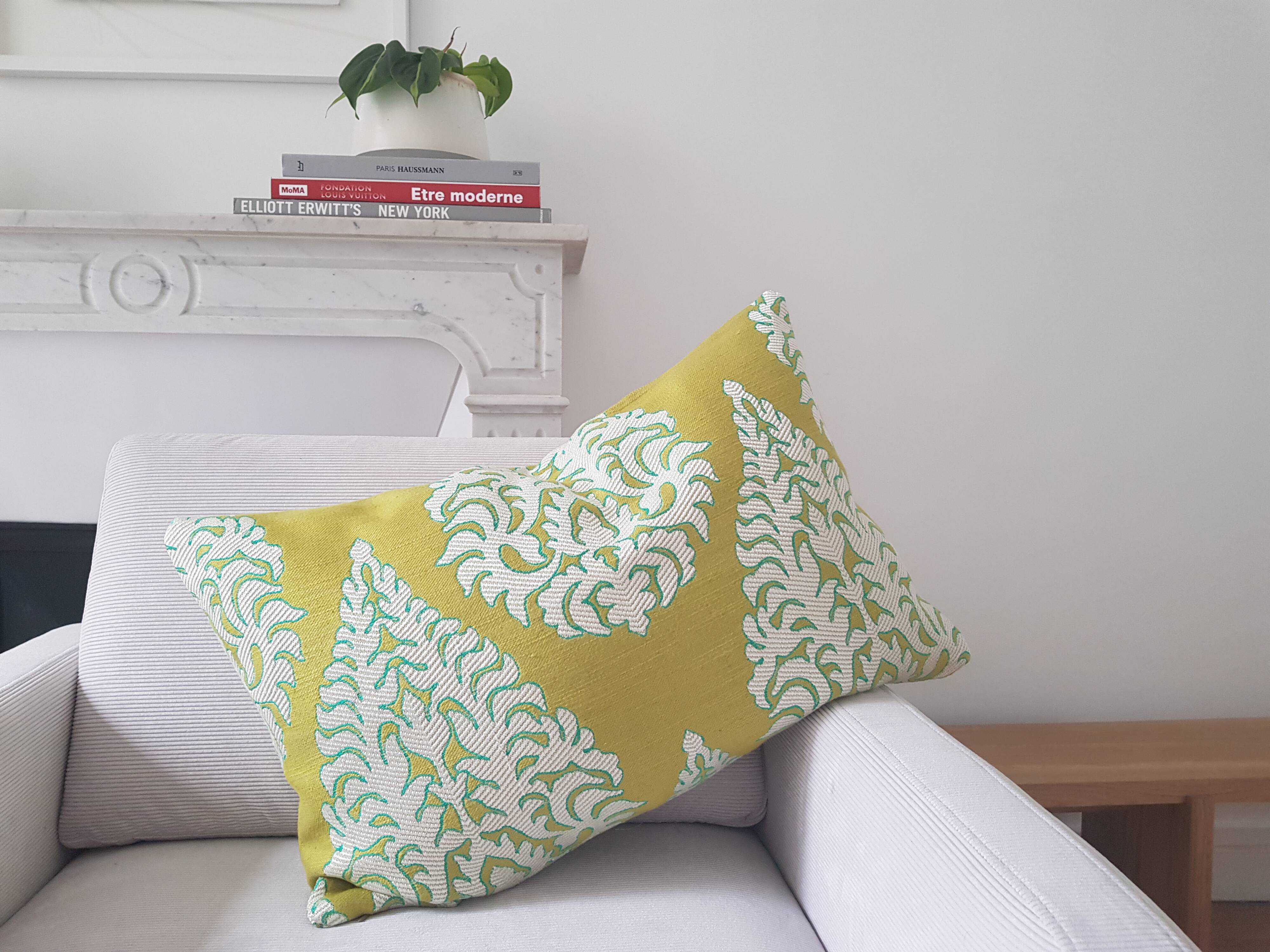 Green bohemian cushion cover