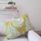 Green bohemian cushion cover