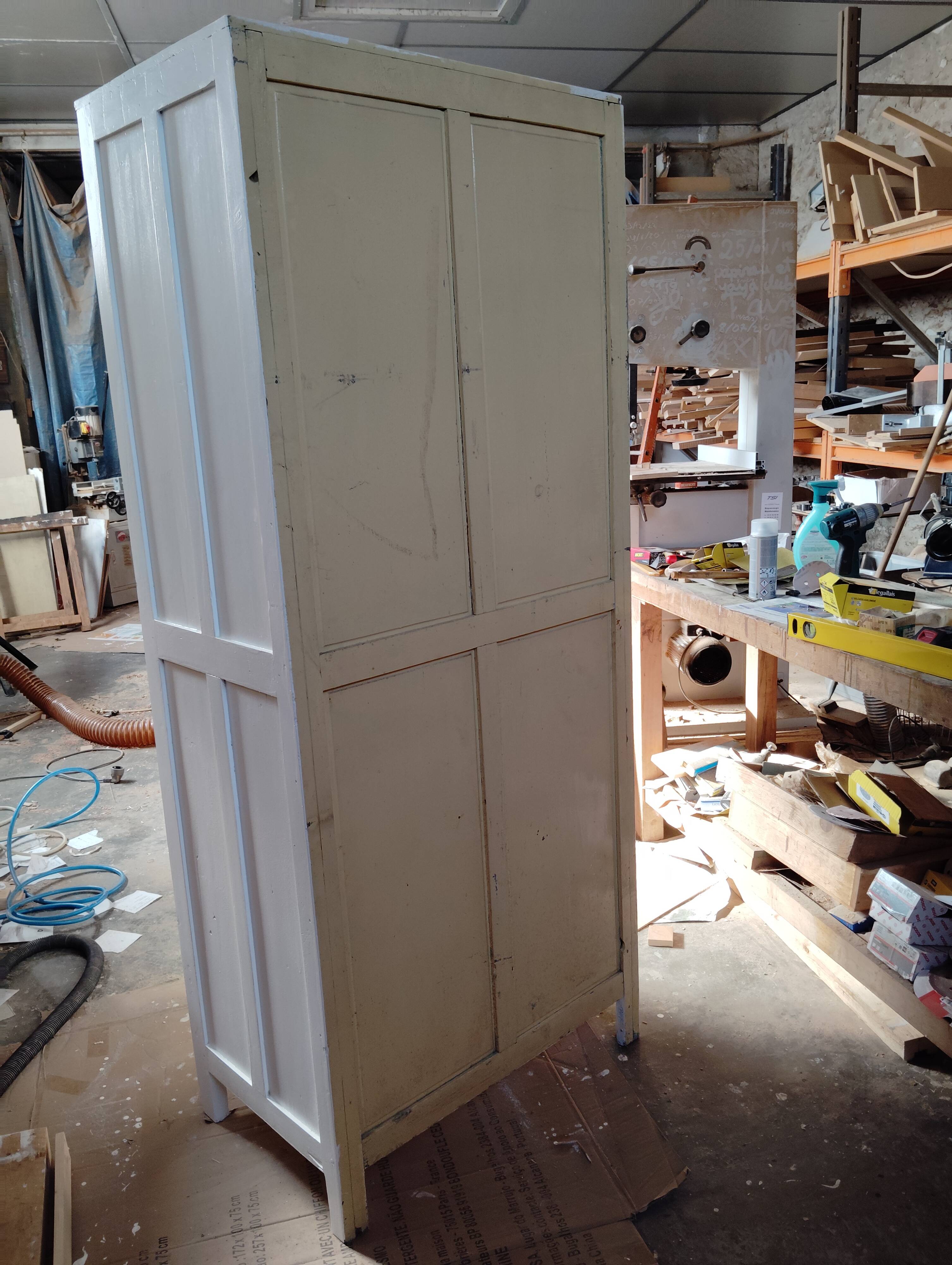 Old Parisian wooden locker room/wardrobe