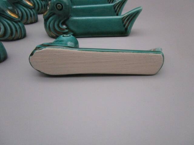 12 vintage 1950/60' ceramic duck knife rests