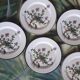 Lot of 5 dessert plates "Thymus" from the Botanica de Boch service