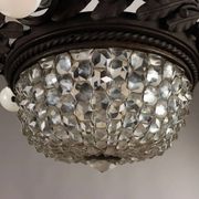 Plafonnier ancien Art nouveau en fer forgé, XXe siècle