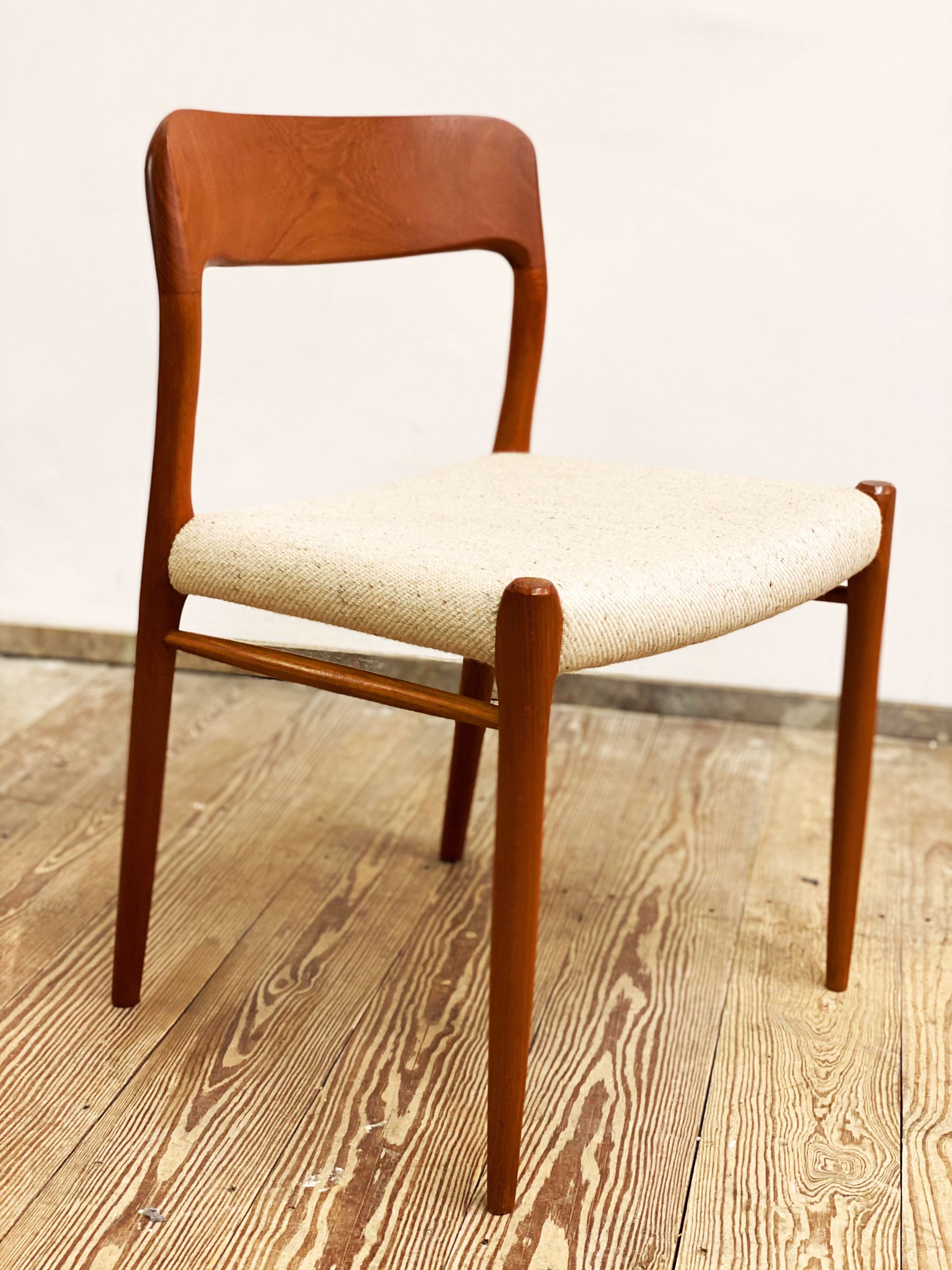 Mid century teak dining chair by Niels O. Møller for J.L. Moller, Model 75,Denmark, 1950s