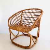 Rattan armchair by Tito Agnoli for Pierantonio Bonacina, Italy 1958