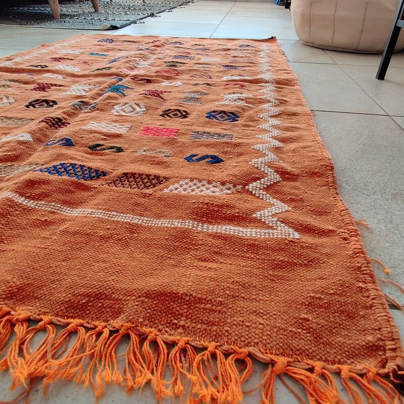 Ethnic Berber carpet Terracotta 95x150 cm