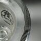 Early 20th century Bohemian vase in engraved crystal with castle and deer motifs