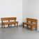 Pair of solid wood benches by Christian Durupt, Courchevel, circa 1960