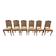 Set of 6 chairs in Louis XV style - carved wood and caning