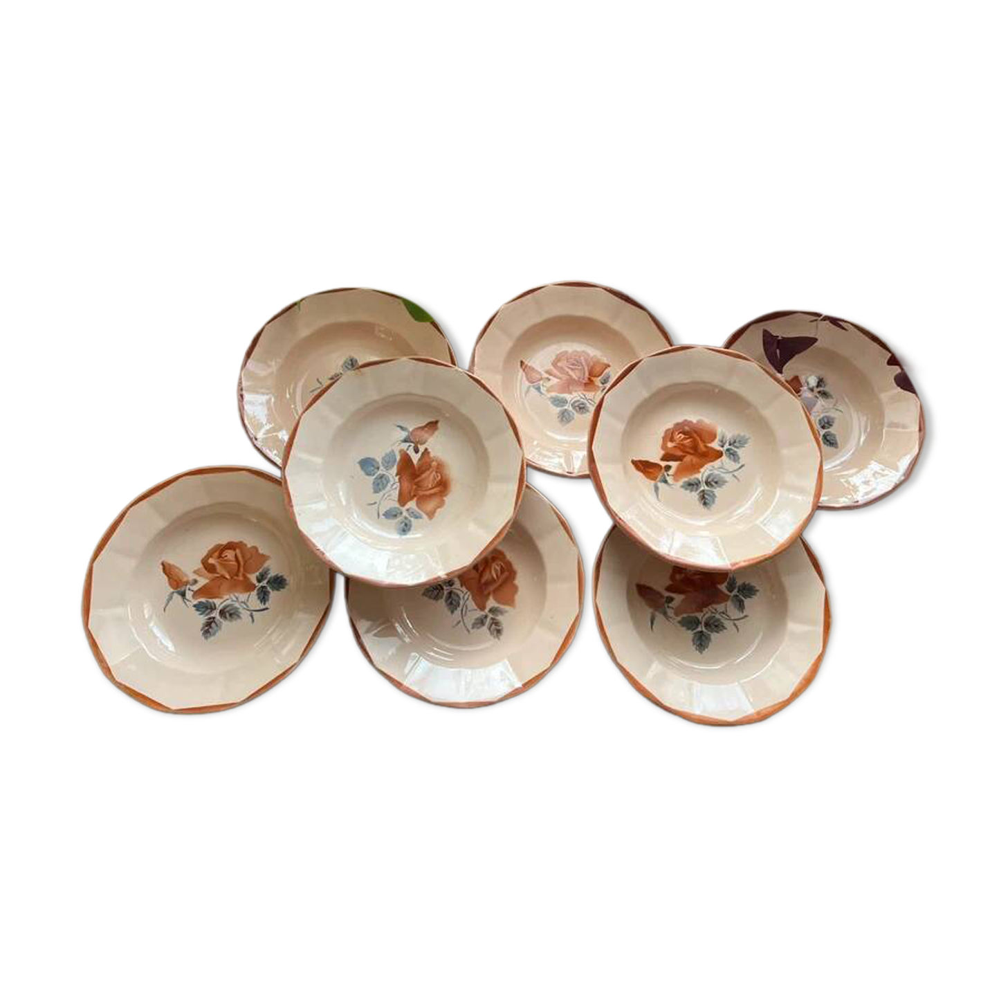 Deep plates earthenware Digoin Sarreguemines