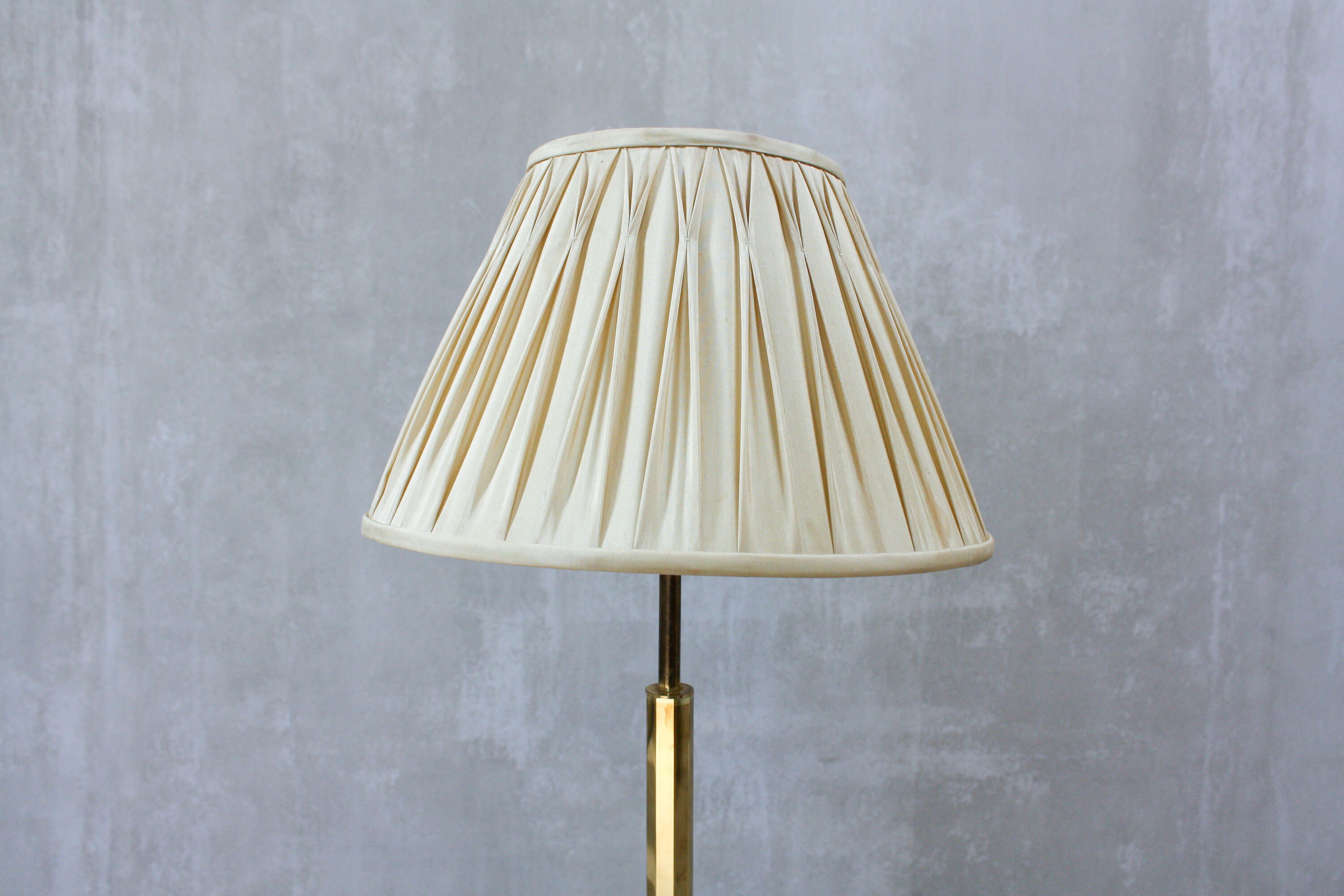 Portuguese solid brass floor lamp, 1970s