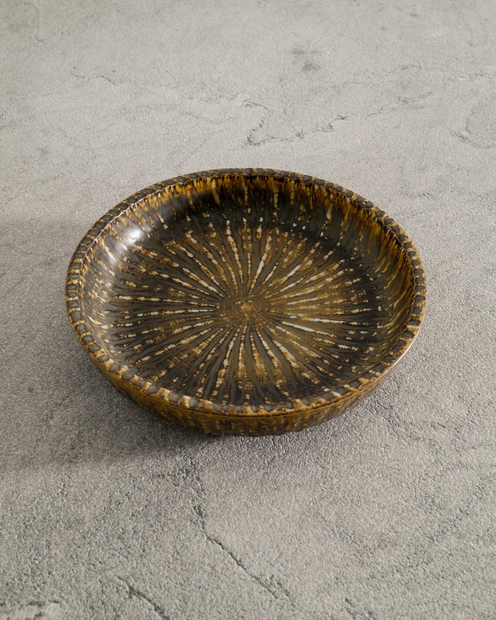 Vintage Swedish Mid Century Ceramic "Rubus" bowl by Gunnar Nylund, 1950s