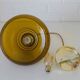 Hand-blown amber glass pendant light: MCM retro bar golden hanging lamp