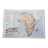 Africa, original map printed in 1892.