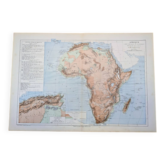 Africa, original map printed in 1892.